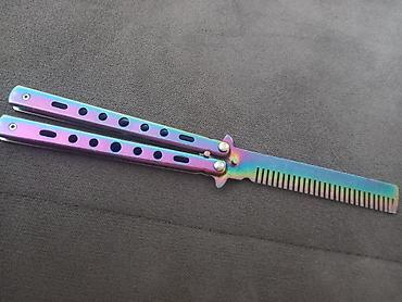 ovcu bıcağı: Rəngli metal örtüklü balisong (kəpənək bıçağı) trenyoru - Model — 2