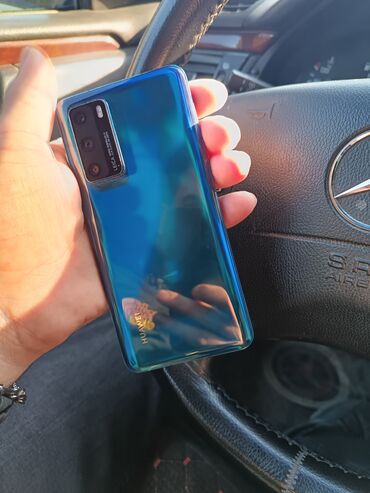 huawei p30 pro satilir: Huawei P40 Pro+, 128 GB, rəng - Göy, Qırıq, Barmaq izi, İki sim kartlı