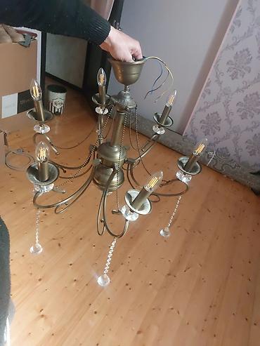 İşıqlandırma: Çılçıraq, 8 lampa, Metal — 3