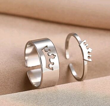 Setovi nakita: Predivan set od 2 prstena h. čelik