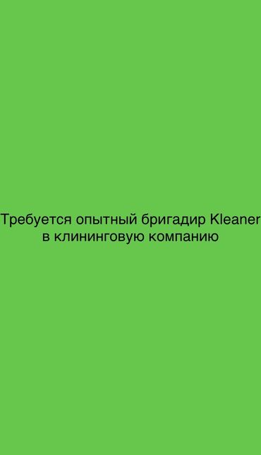 требуется швея лаборант: Требуется бригадир в клининговую фирму kleaner с опытом