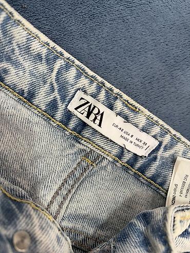 cins kurtqa: ZARA unisex cins şalvar - Model: Klassik 5 ciblə “straight/regular” — 2