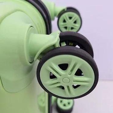 Rančevi, torbe i koferi: Dečji kofer na točkiće – zeleni, sa motivom simpatičnog dinosaurusa - — 10