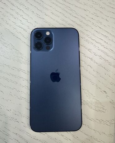 Apple iPhone: IPhone 12 Pro, Б/у, 512 ГБ, Pacific Blue, Защитное стекло, Чехол, Коробка, 80 %