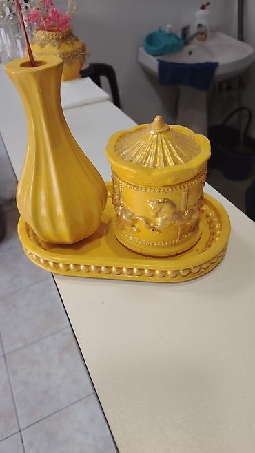 balmumu şamı: Dekorativ ev aksesuarları dəstləri - Material: gips/daş qarışığı — 2