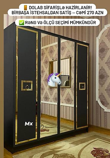 skaf kupe modelleri: Düz dolab, Yataq otağı üçün, Qarderob, Kupe, Korpuslu, 3 qapılı — 1
