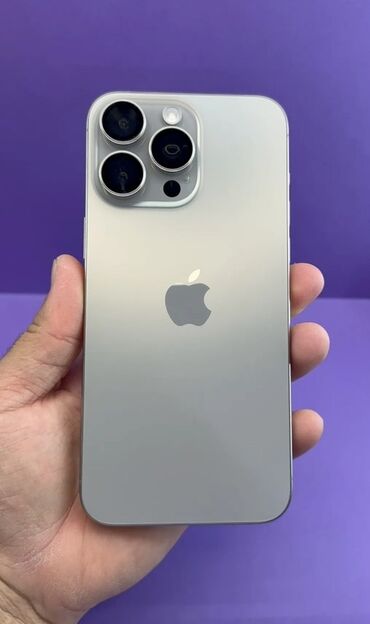 телефон олди сотди: IPhone 15 Pro Max, Б/у, 512 ГБ, Natural Titanium, Коробка, 83 %