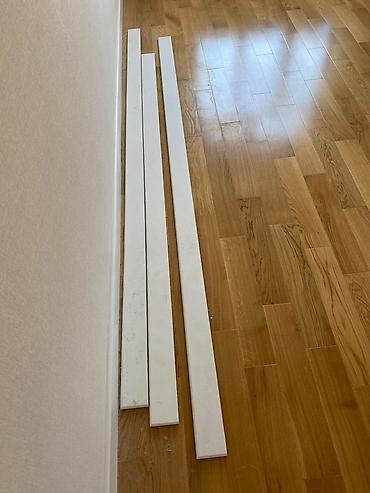 Ağ rəngli dekorativ plintus/örtük zolaqları Eni-10 sm, Uzunlugu-7,5 m