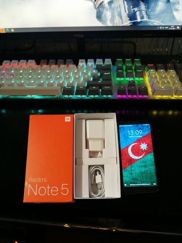 redimi 9: Xiaomi Redmi Note 5, 32 GB, rəng - Qara, 
 Barmaq izi, Face ID