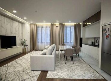 купить квартиру в 12 микрорайоне бишкек: 3 комнаты, 109 м², Элитка, 3 этаж, Дизайнерский ремонт