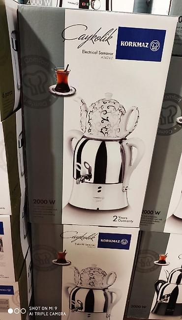 korkmaz samovar: Samovar elektrik samovar Korkmaz Turk istehsali 3 litr su 1 litr cay — 4