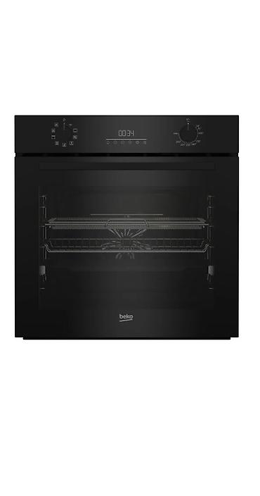 asel: Beko quraşdırılan elektrik sobası – şık qara şüşə ön panel, sensorlu — 2
