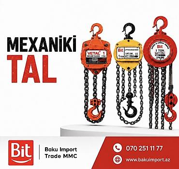 su matoru gidrafon: Mexaniki tal – 1 ton qaldırma qabiliyyətli zəncirli əl talı — 1