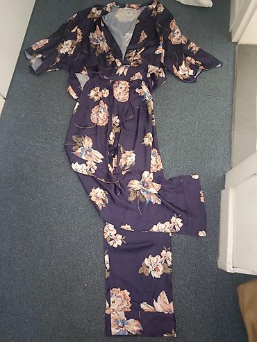 satenski kimono: Ženski set za spavanje – kimono, top i pidžama pantalone - Trodelni — 4