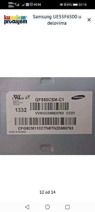 Aksesoari za TV i video: Samsung UE55F6500 – delovi Raspoloživi originalni delovi sa TV-a — 11