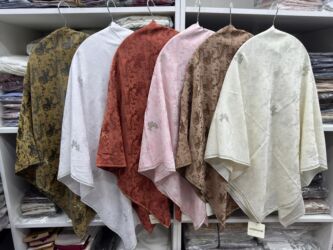 Платки: Платок, Осень-весна, С узорами, С бисером, Вязаная модель — 12