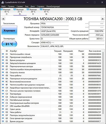 жесткий диск 8 тб: Жесткий диск TOSHIBA MD04ACA200 - Форм‑фактор: 3.5" - Емкость: 2 ТБ — 2