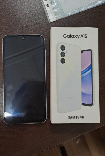 ucuz samsung telefonlar: Samsung Galaxy A15, 128 GB, Barmaq izi, İki sim kartlı, Face ID