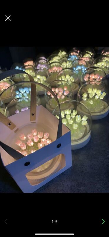 настенный декор: Светильники ночники Тюльпаны Идут на батарейках В ограниченном
