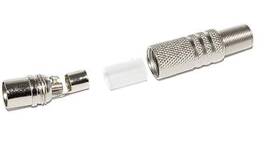 Металлический штекер RCA (тюльпан), разборный, под пайку/винтовое