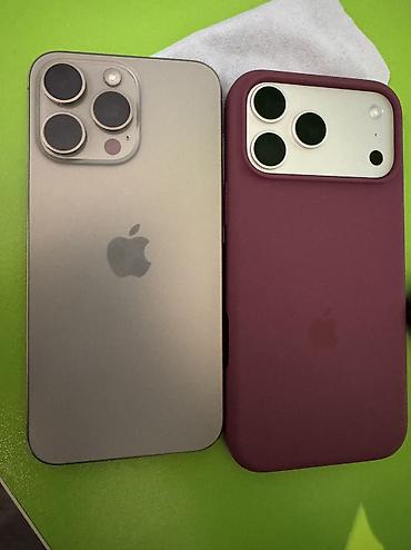 Apple iPhone: IPhone 15 Pro Max, 256 GB, Natural Titanium, Simsiz şarj, Face ID, Sənədlərlə — 17