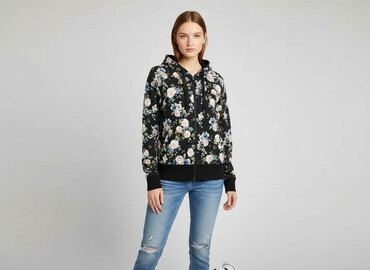 zara bluza w paski: Cropp, Women`s hoodie, size L