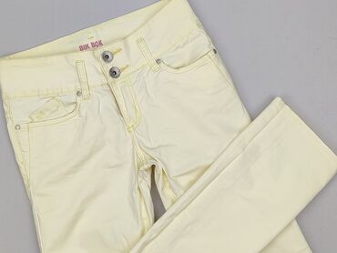 woskowane spodnie z wysokim stanem h m: Bik Bok, Material trousers for women, size S (EU 36)