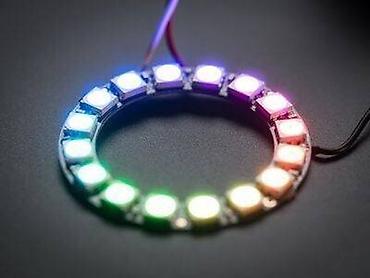 Светодиодные лампочки: NeoPixel 16‑lı Halqa RGB LED Qiymət: 11 – 16 ədəd ayrı‑ayrılıqda — 3
