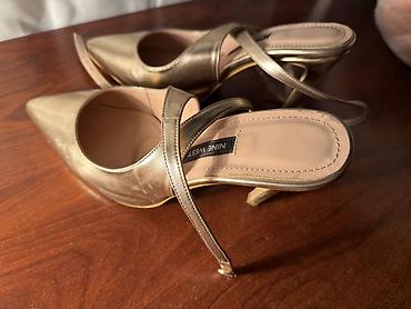tufli: Tuflilər, Nine West, Ölçü: 39, rəng - Qızılı, Yeni — 2