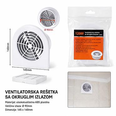 KMT Plastična okrugla ventilaciona rešetka 2385636 Opis: - Plastična