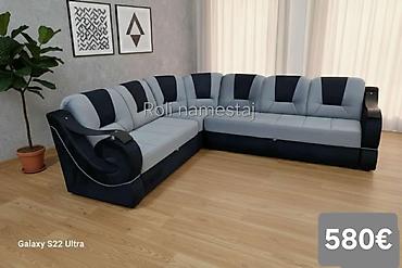 Ugaone garniture: Ugaona garnitura 300×220 cm - Prostrana L‑forma sa dubokim sedištima — 38