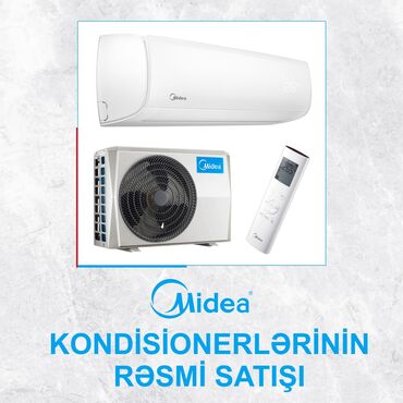 kreditle kondisioner: Kondisioner Midea, Yeni, 30-35 kv. m, Split sistem, Kredit yoxdur, Ödənişli quraşdırma