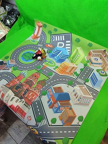 Игрушки: Коврик дорога и машинка в комплекте для детских игр🛣️ Комплектация — 4