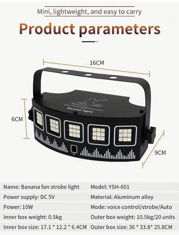 Projektorlar: Rgb Led Storoboskop, pultla uzaqdan idarəetmə mümkündür — 8