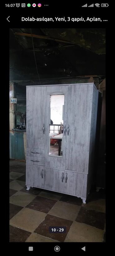 Dolablar: Yeni, Açılan, 3 qapılı Düz dolab, Qarderob, paltar dolabı, Azərbaycan — 18