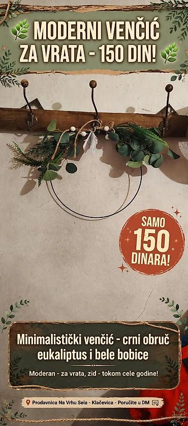 uradi sam sto i stolice za bastu: Moderni minimalistički venčić za vrata - Dizajn: crni metalni obruč — 1