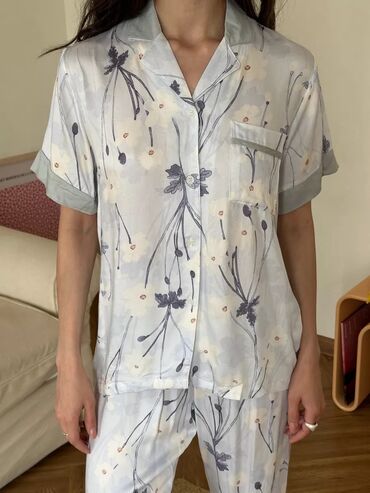 Пижамы: Пижама с шортами Пижама на пуговицах Легкие пижамы на лето Летние — 6