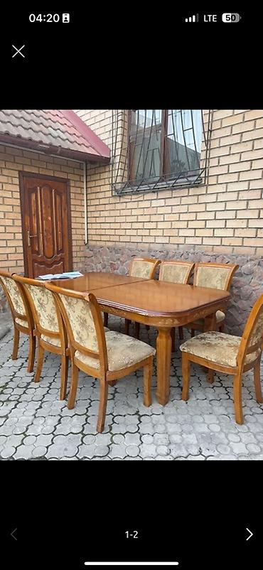 бу закройный стол: Стол и стул для зала, Б/у, Самовывоз, Платная доставка, цвет - Коричневый — 1