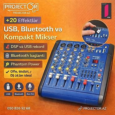 radio usb bluetooth: USB, Bluetooth və Kompakt Mikser Xüsusiyyətlər: - +20 səs effekti - — 1