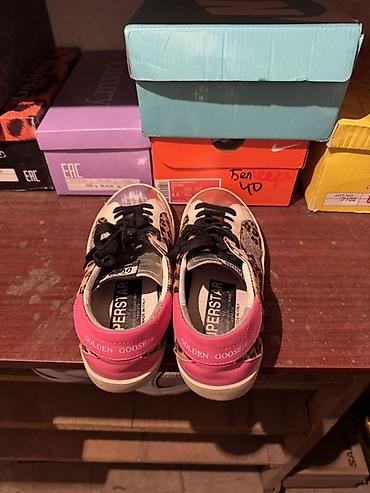 голден гус: Кроссовки, 39, Golden Goose, Б/у, цвет - Серебристый, Самовывоз — 4