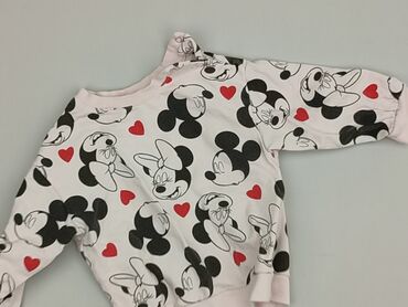 biale spodnie woskowane: Sweatshirt, Disney, 6-9 months, condition - Very good