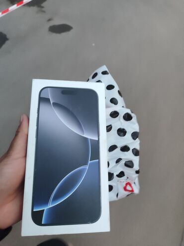 Apple iPhone: IPhone 16 Pro Max, Новый, 256 ГБ, Jet Black, Зарядное устройство, Кабель, Коробка, 100 %