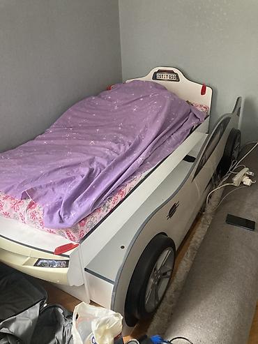 matras satilir: Çilek, bazalı Uşaq çarpayısı – avtomobil dizaynlı model - Korpus: ağ — 1