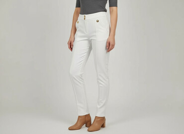 obcisłe jeansy: Material trousers for women, size S