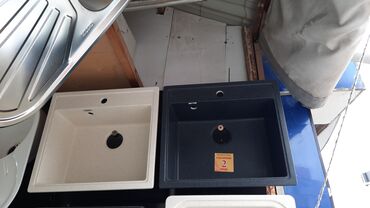 Vannalar: Yeni Kvadrat Mətbəx çanağı, Şkafsız, Mərmər, Pulsuz çatdırılma