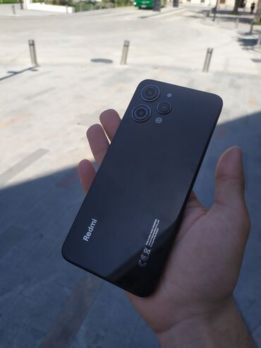telefon ayfon 6: Xiaomi Redmi 12, 128 GB, rəng - Qara, 
 Barmaq izi, Face ID
