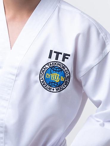 Спортивная форма: Добок для тхэквондо ITF, белый, детский/подростковый комплект. 100% хб — 3