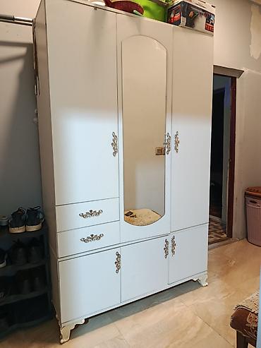qapi: Ağ rəngli çoxfunksiyalı dəhliz/qonaq otağı dolabı - Material — 1
