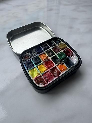 tac pastel destleri: Kompakt akvarel boya dəsti - Cib ölçülü metal qutuda 24 rəngli — 2