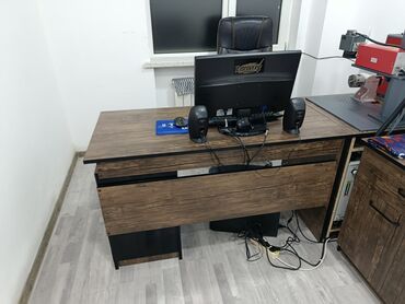 Ofis dəst mebeli: Ofis mebel dəsti – kompüter masası, dolab, iş masası, çay masası — 2